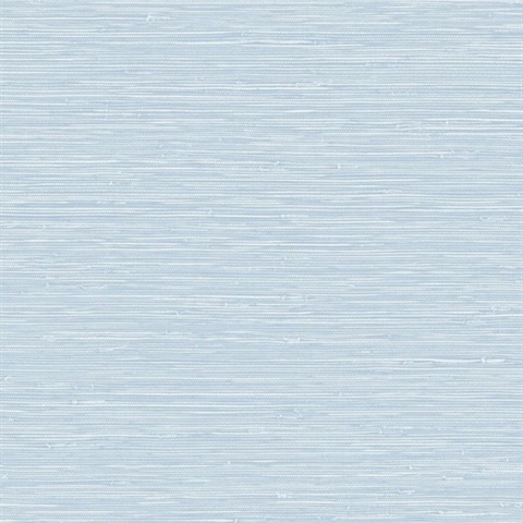 Banni Sky Blue Faux Grasscloth Wallpaper