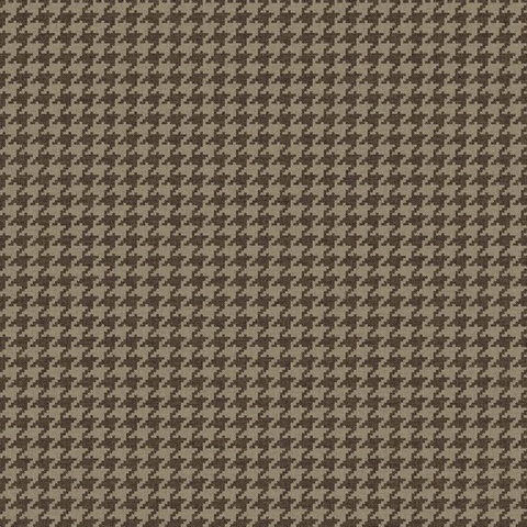 Barbara Caramel Houndstooth Plaid Wallpaper