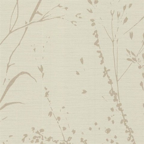 Barnaby Gardens Champagne Whisper Commercial Wallpaper