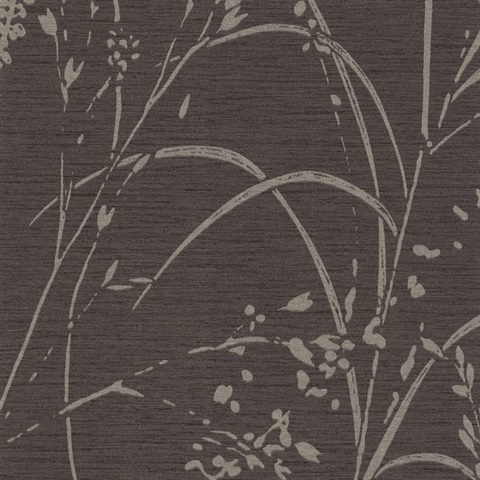 Barnaby Gardens Charcoal Mist Commercial Wallpaper