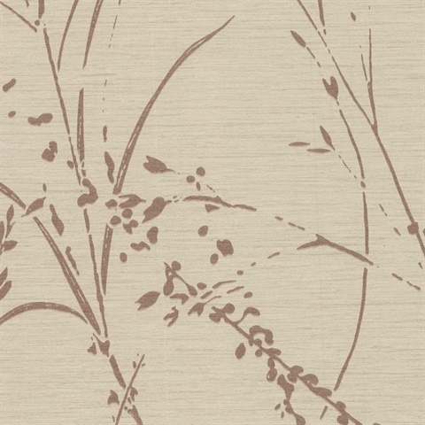 Barnaby Gardens Honey Beige Commercial Wallpaper