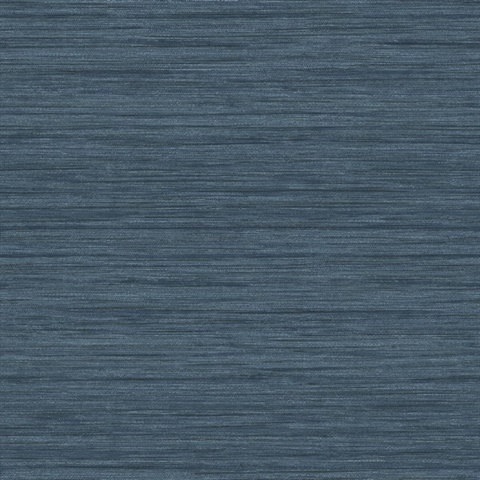 Barnaby Indigo Textured Faux Stitch Grasscloth Wallpaper
