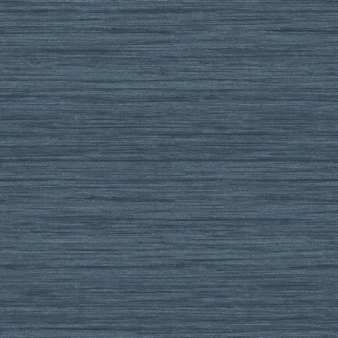 Barnaby Indigo Textured Faux Stitch Grasscloth Wallpaper