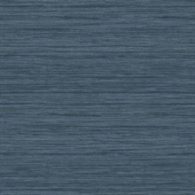 Barnaby Indigo Textured Faux Stitch Grasscloth Wallpaper