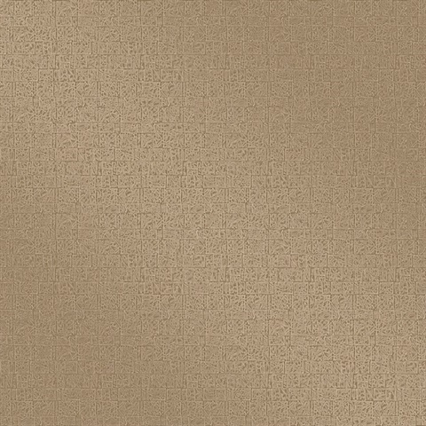 Basilic Bronze Textured Mosaic Wallpaper