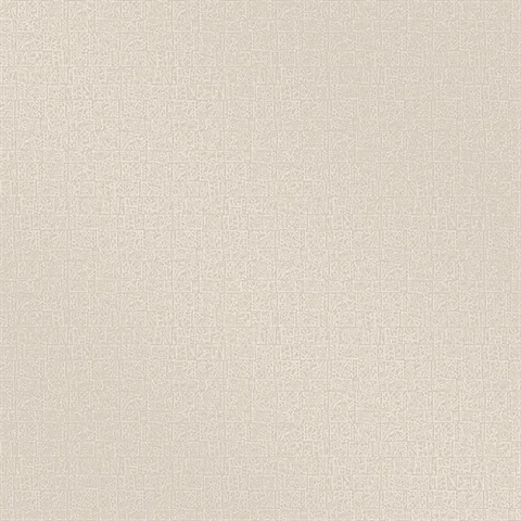 Basilic Cream Textured Mosaic Wallpaper