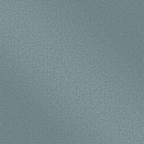 Basilic Turquoise Textured Mosaic Wallpaper