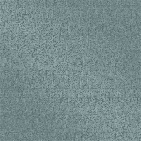 Basilic Turquoise Textured Mosaic Wallpaper