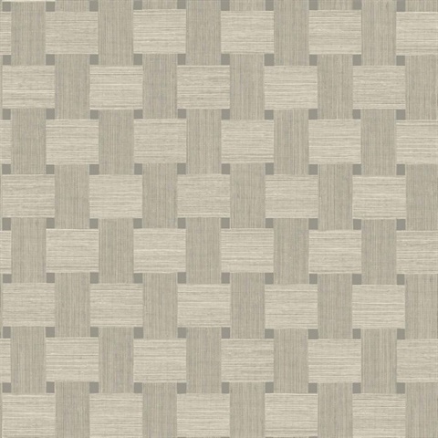 Basketweave 54 Yerba Warm Neutral & Beige Commercial Wallpaper