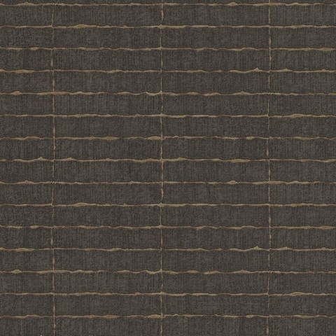 Batna Dark Brown Brick Wallpaper