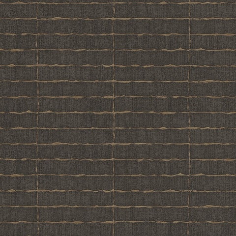 Batna Dark Brown Brick Wallpaper