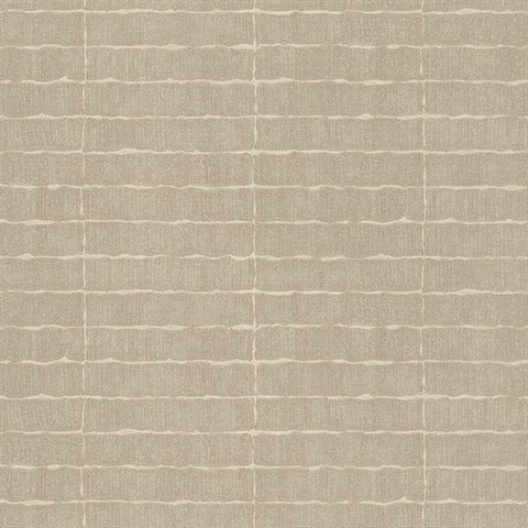 Batna Taupe Brick Wallpaper