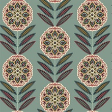 Batsford Lake Tahoe Floral Medallion Wallpaper