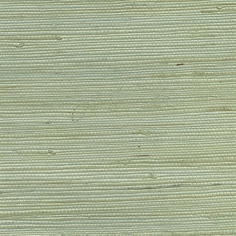 Battan Soft Green  Grasscloth Wallpaper