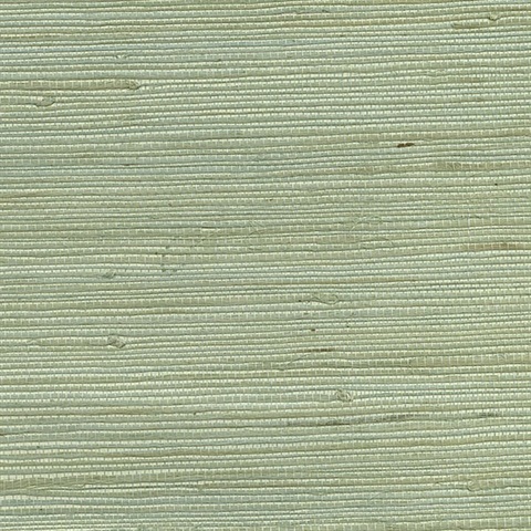 Battan Soft Green  Grasscloth Wallpaper