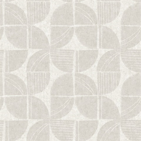 Baxter Bone Semicircle Mosaic Wallpaper