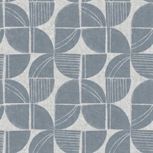 Baxter Denim Semicircle Mosaic Wallpaper