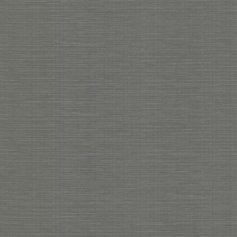 Bay Ridge Charcoal Faux Vertical Linen Wallpaper