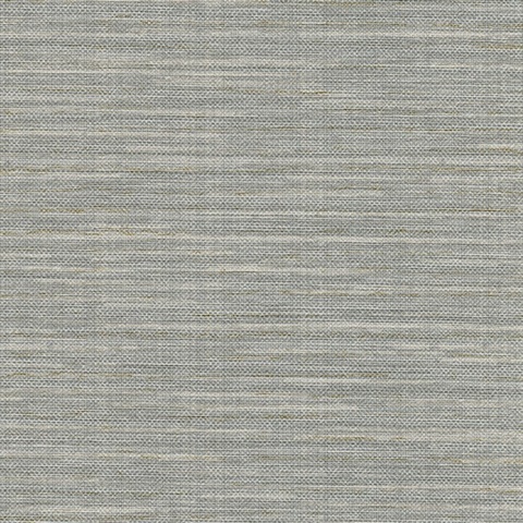 Bay Ridge Grey Faux Vertical Linen Wallpaper