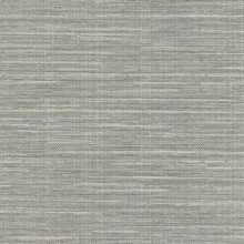 Bay Ridge Grey Faux Vertical Linen Wallpaper