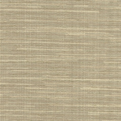 Bay Ridge Light Brown Faux Grasscloth Wallpaper