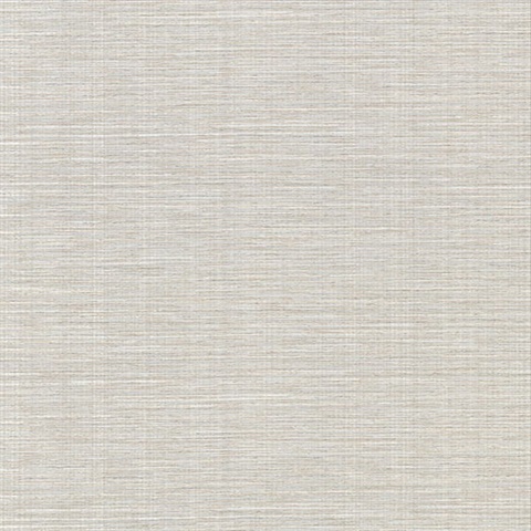 Bay Ridge Light Grey Faux Grasscloth Wallpaper