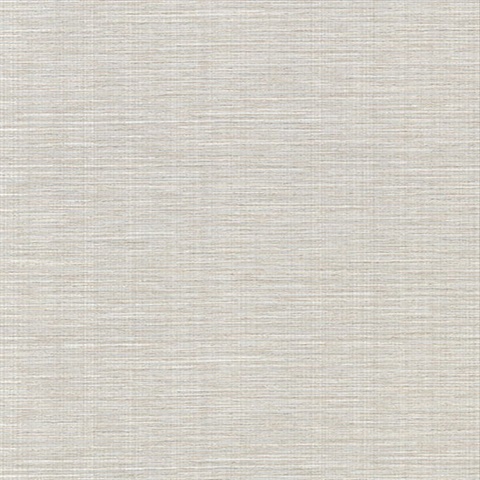 Bay Ridge Light Grey Faux Grasscloth Wallpaper