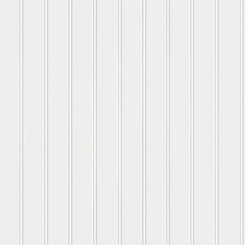 Beadboard White Peel and Stick Wallpaper