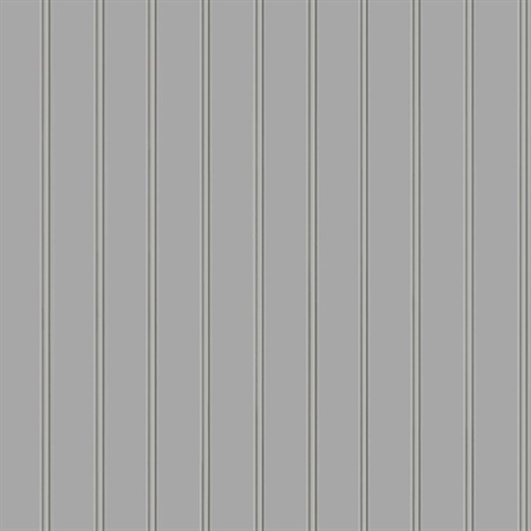Beadboard Winter Grey Peel and Stick Wallpaper