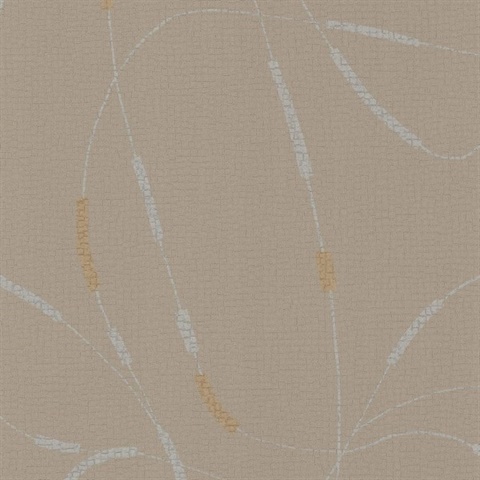 Beadwork Cocoa Cascade Commercial Wallpaper