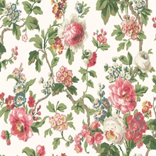 Beatrix Fuchsia Vintage Floral Wallpaper