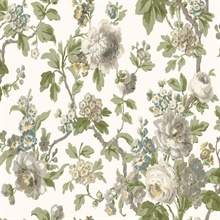 Beatrix Neutral Vintage Floral Wallpaper