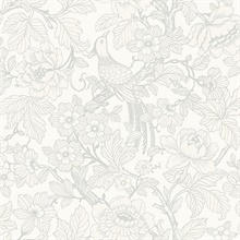 Beaufort Dove Flowers & Birds Chinoiserie Wallpaper