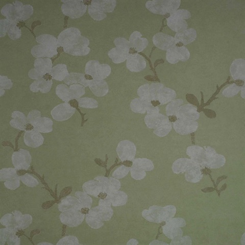 Bebe Light Green Blossom Wallpaper