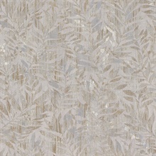 Beck Metallic Vertical Leaf Textured Wallpaper