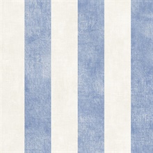 Beige and Blue Vertical 2in Stripe Prepasted Wallpaper