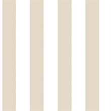 Beige Awning Stripe Wallpaper