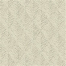 Beige Belmont Woven Diamond Wood Wallpaper