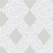 Beige Beveled Edge Geometric Wallpaper