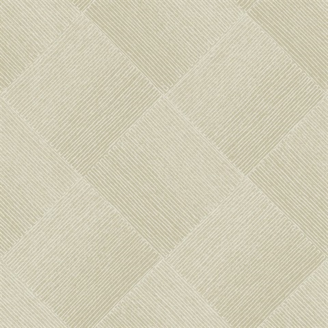 Beige Channel Diamond Geometric Rectangle Wallpaper