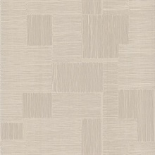 Beige Contour Textured Parquet Tile Line  Wallpaper