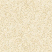 Beige Country Damask Wallpaper