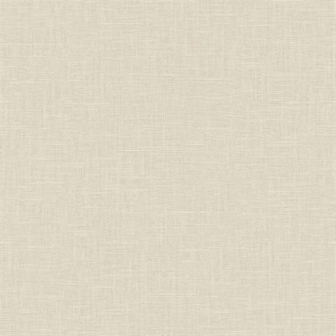 Beige Crosshatch Linen Wallpaper