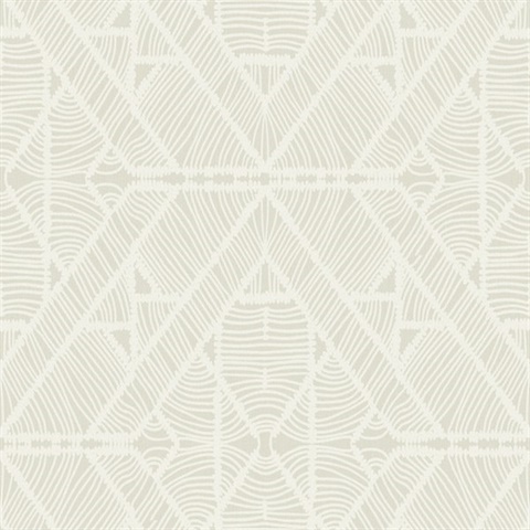 Beige Diamond Macrame Southwest Tribal Wallpaper