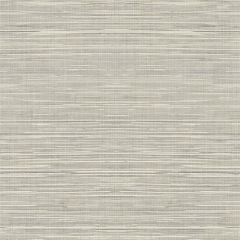 Beige Faux Grasscloth With Horizontal Textile Strings Wallpaper