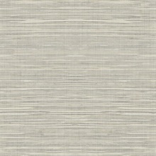 Beige Faux Grasscloth With Horizontal Textile Strings Wallpaper