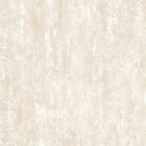 Beige Faux Plaster Texture Wallpaper