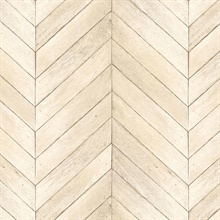 Beige Faux Wood Chevron