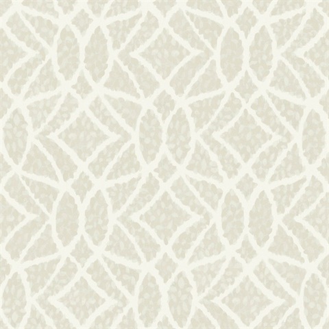 Beige Geometric Boxwood Shrub Wallpaper