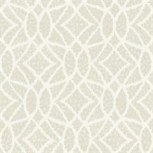 Beige Geometric Boxwood Shrub Wallpaper